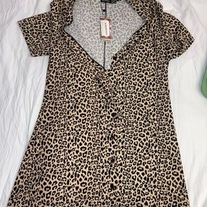 Cheetah print dress NWT